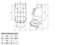 Bemis BC1-3505-2537 CEE Norm IP44 32A 90° Eğik Pano Prizli Duvar Priz - 2