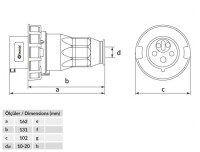 Bemis BC1-3505-7050 CEE Norm IP67 32A Enversör Düz Fiş - 2