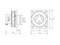 Bemis BC1-3505-7114 CEE Norm IP67 32A Makine Fişi - 2