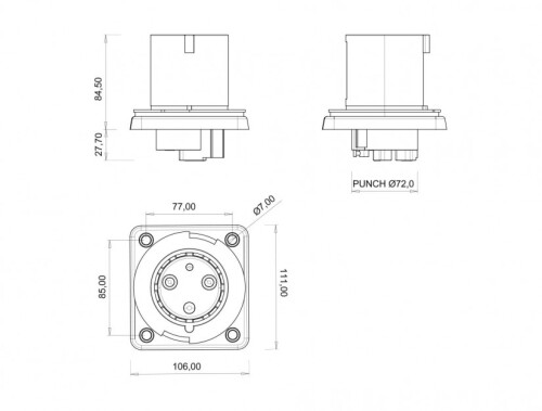 Bemis BC1-4303-2114 CEE Norm IP44 63A Makine Fişi - 2