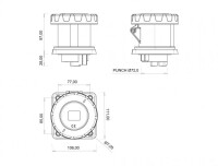 Bemis BC1-4303-7413 CEE Norm IP67 63A Makine Priz - 2