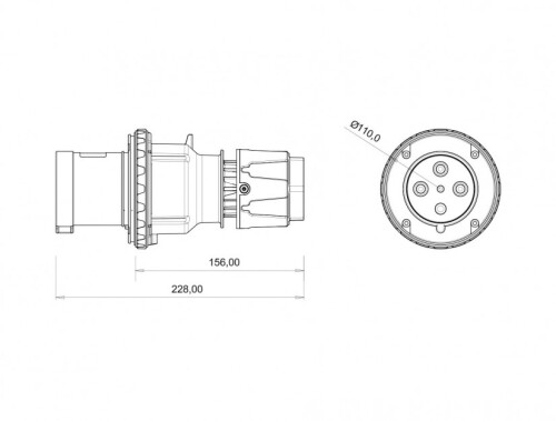 Bemis BC1-4504-2011 CEE Norm IP44 63A Düz Fiş - 2