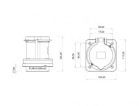 Bemis BC1-4505-2413 CEE Norm IP44 63A Makine Priz - 2