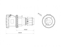 Bemis BC1-4505-7312 CEE Norm IP67 63A Uzatma Priz - 2