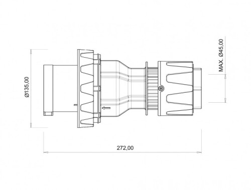 Bemis BC1-6504-7011 CEE Norm IP67 125A Düz Fiş - 2