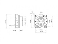 Bemis BC1-6504-7114 CEE Norm IP67 125A Makine Fişi - 2