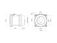 Bemis BC1-6505-7413 CEE Norm IP67 125A Makine Priz - 2