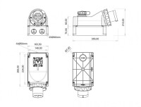 Bemis BC1-8504-7238 CEE Norm IP67 380V-450V 90° Eğik Pano Prizli Duvar Fişi - 2