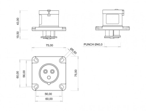 Bemis BCS-1403-2114 CEE Norm IP54 3/16A Makine Fişi - 2