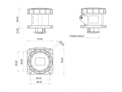 Bemis BCS-1403-7413 CEE Norm IP67 3/16A Makine Prizi - 2