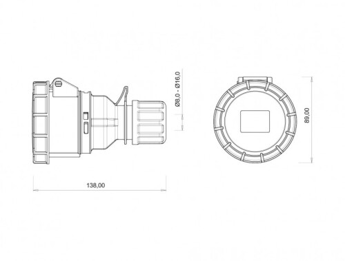 Bemis BCS-1505-7312 CEE Norm IP67 5/16A Uzatma Priz - 2