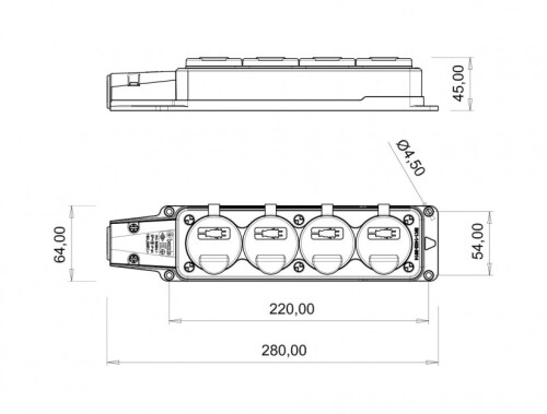 Bemis BK1-1402-3614 Kauçuk Dörtlü Grup Priz - 2