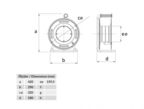 Bemis BM3-4102-0000 Prizsiz IP44 Metal Makara (Kulaklı Kapaklı) - 2