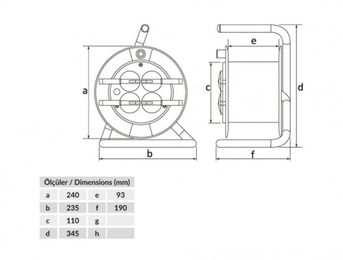 Bemis BM8-2104-0000 Prizli IP44 Plastik Makara (Termal Sigortalı) - 2