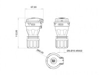 Bemis BP1-1402-2311 CEE Norm IP44 220V-250V Uzatma Priz (Yaylı Kapaklı) - 2