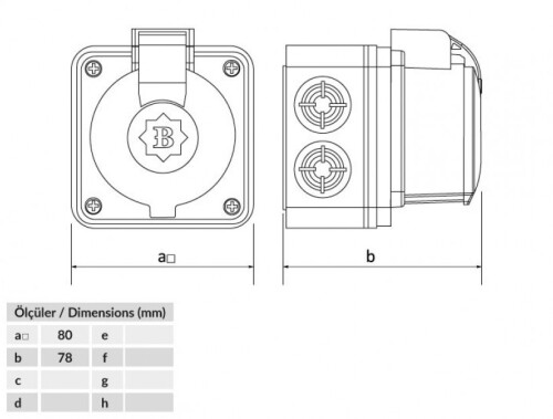 Bemis BP1-1402-2510 CEE Norm IP44 220V-250V Duvar Priz - 2