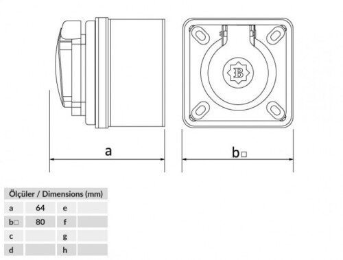 Bemis BP1-1402-2512 CEE Norm IP44 220V-250V Duvar Priz - 2