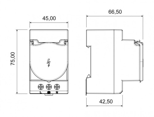 Bemis BR1-1402-2711 CEE Norm IP20 220V-250V Ray Priz - 2