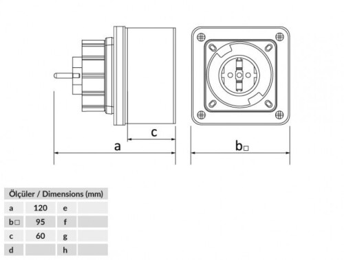 Bemis BS1-1402-7210 CEE Norm IP68 220V-250V Duvar Fiş - 2