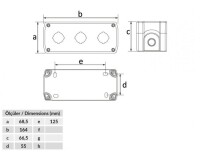 Bemis BT3-3000-0002 IP44 Üçlü Buton Kutusu - 2