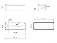 Bemis BT4-4001-0007 Sarı IP67 5’li Buton Kutusu 80x230x73 - 2