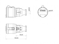 Bemis BV2-1402-2311 Kauçuk Uzatma Priz (Mavi) - 2