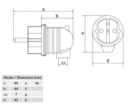 Bemis BY2-1402-2011 CEE Norm IP44 220V-250V Düz Fiş (Mavi) - 2