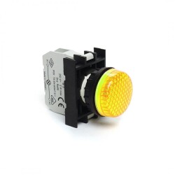 Emas B0S0XS Plastik LED'li 100-230V AC Sarı 22 mm Sinyal - 1