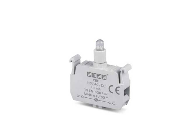 Emas CBD LED'li 110V DC Kırmızı Sinyal Blok - 1