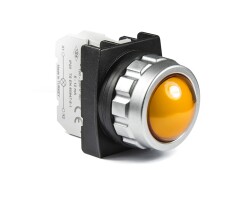 Emas H080XS Plastik LED'li 12-30V AC/DC Sarı 30 mm Sinyal - 1