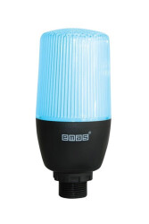 Emas IF5B024ZM05 Mavi 24V AC/DC Buzzerlı Sabit Anahtar Kontrollü M22 Vidalı LED İkaz 55mm - 1