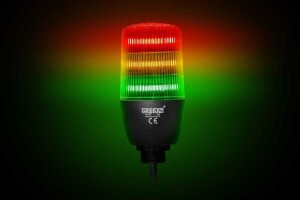 Emas IF5T024ZM05 Üç Katlı 24V DC Buzzerlı Sabit Anahtar Kontrollü M22 Vidalı LED İkaz 55mm - 1