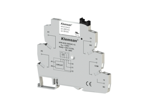 Klemsan 270850 KPR-SCE-230VAC/DC-1C PLC Röle - 1