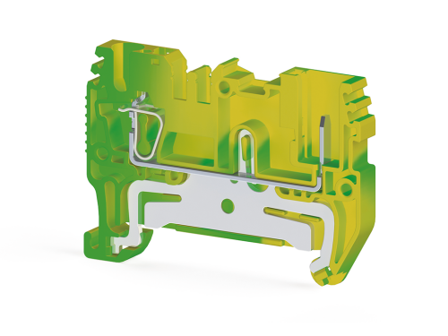 Klemsan CTP 2,5T 2,5mm² Sarı-Yeşil Yay+İğne Bağlantılı Soketli Topraklama Klemensi - 337040 - 1