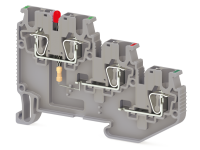 Klemsan SRD 2,5 3SLD NPN 2,5mm² Gri Yay Bağlantılı Üç Katlı Ledli Sensor Klemensi - 311639 - 1