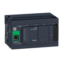 Modicon M241 PLC Kompakt Tip Ethernetli 100-240 V AC 14 / 10 R - 1 x CanOpen, 1 x Ethernet , 2 x RS485 - 1