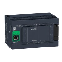 Modicon M241 PLC Kompakt Tip Ethernetli 100-240 V AC 14 / 10 R - 1 x Ethernet , 2 x RS485 - 1