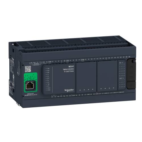 Modicon M241 PLC Kompakt Tip Ethernetli 100-240 V AC 24 / 16 R - 1 x Ethernet , 2 x RS485 - 1