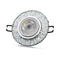 Noas YL65-1677 Hektor 3W 4000K Natural Beyaz Led Çerçeveli Dekoratif Kristal Cam Boş Kasa - 1