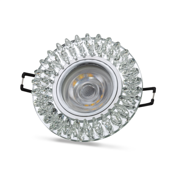 Noas YL65-1727 Troya 3W 4000K Natural Beyaz Led Çerçeveli Dekoratif Kristal Cam Boş Kasa - 1