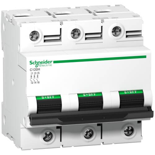 Schneider Electric A9N18470 Acti9 C120H 3 Kutup 125A 15kA C eğrisi Otomat - 1