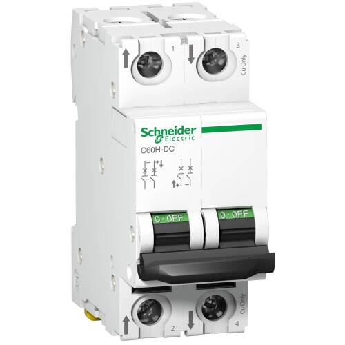 Schneider Electric A9N61523 Acti9 C60H-DC 2 Kutup 3A 6kA C Tipi Otomatik Sigorta - 1