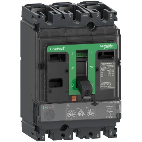 Schneider Electric C10H32M100 Compact Şalter Nsx100H 70Ka Ac 3P3D 100A 2,2ML - 1