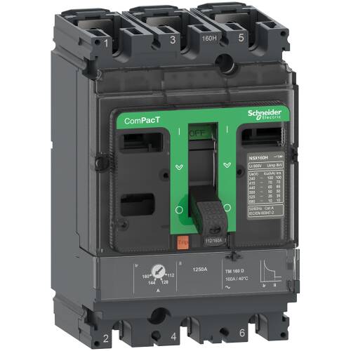 Schneider Electric C10W3TM063 Compact Şalter Nsx100Hb2 100Ka Ac 3P 63A Tmd - 1