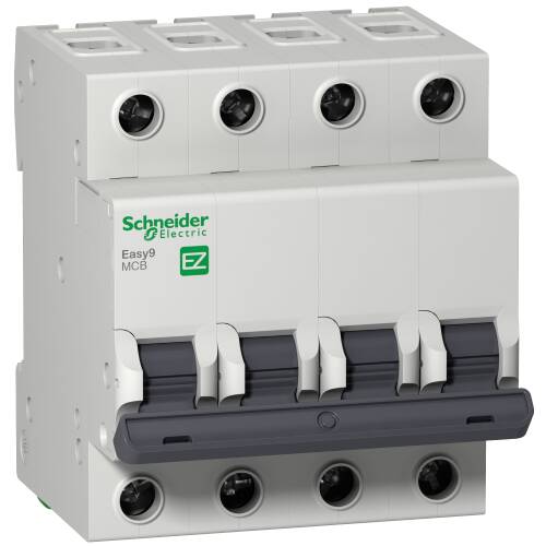 Schneider Electric EZ9F34463 Easy9 4 Kutup 63A 4,5kA C Tipi Otomatik Sigorta - 1