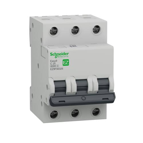 Schneider Electric EZ9F56325 Easy9 3 Kutup 25A 6kA C Tipi Otomatik Sigorta - 1