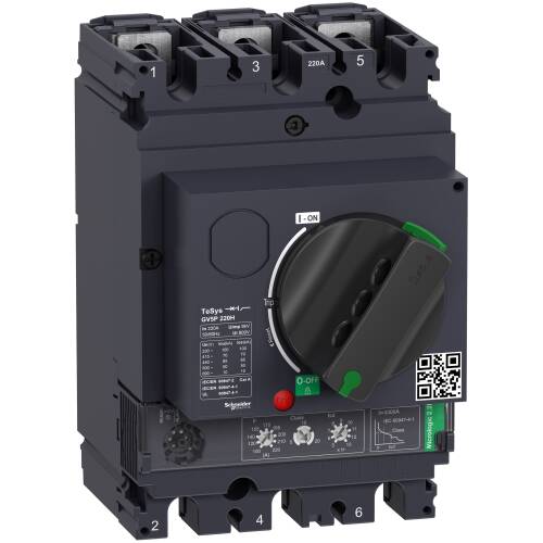 Schneider Electric GV5P220H Motor Devre Kesici Tesys Gv5 3P 220A Icu 70kA - 1