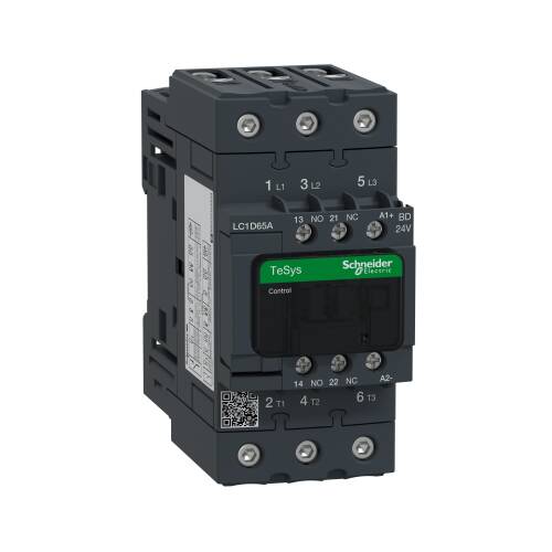 Schneider Electric LC1D65ABD TeSys Deca Kontaktör 3 Kutup 65A AC3 24VDC - 1