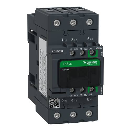 Schneider Electric LC1D65ABNE TeSys Deca Green Kontaktör 3 Kutup 65A AC3 24-60VAC/DC - 1