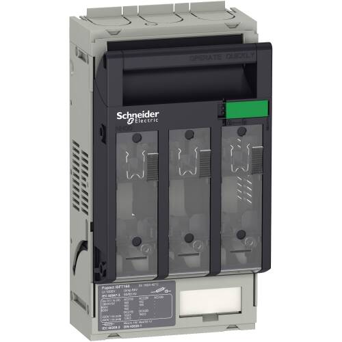 Schneider Electric LV480801 Fuse Switch Disconnector Fupact Isft160 160 A Dın Nh00 3 Poles Backplate Mounting M8 Terminals - 1